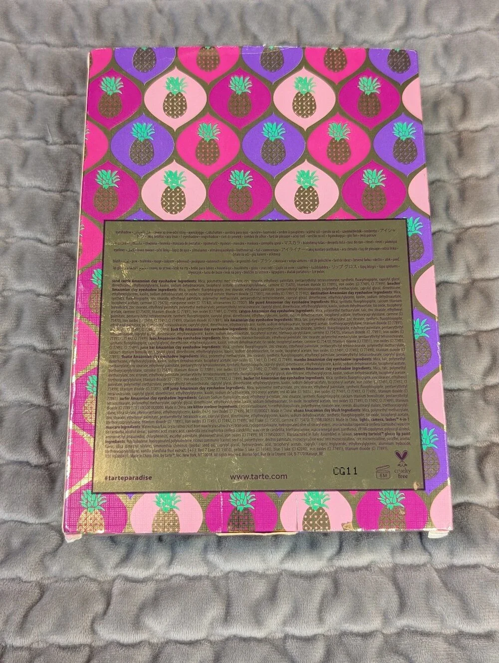 Tarte Passport To Paradise 4pc Collector's Set Eyeshadow Palette Missing Mascara - Picture 2 of 8